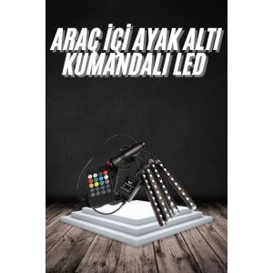 RGB Işıklı Araç İçi Aydınlatma Kumandalı 12li Led Işık Renk Değiştirebilen