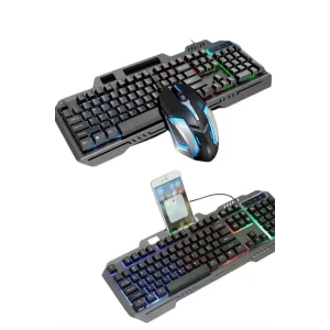 RGB Işıklı Gaming Oyuncu Klavye Q Klavye Mouse Hediyeli