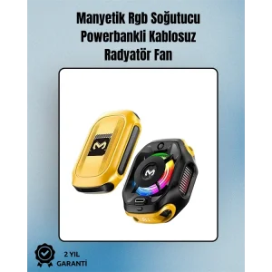 RGB Işıklı Girdap Fanlı Mobil Soğutucu | Manyetik Montaj | Type-C Girişli