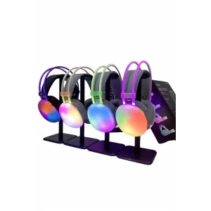 RGB Işıklı Yüksek Ses Kaliteli Kablosuz Kulak Üstü Bluetooth Kulaklık