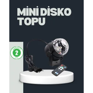 RGB LED Disko Küresi 7 Modlu Uzaktan Kumandalı