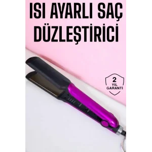 Saç Düzleştirici Isı Ayarlı Seramik Kaplama Döner Kablo Yıpranma Karşıtı