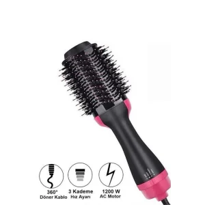 Saç Şekillendirici Ve Saç Düzleştirici Fön Tarağı Tarak Fırça 1200w Saç Kurutma
