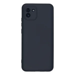 Samsung Galaxy A03 Kılıf Nano İçi Kadife Silikon - Lacivert