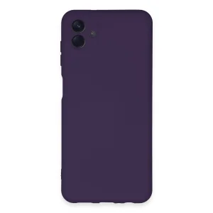 Samsung Galaxy A04e Kılıf Nano İçi Kadife Silikon - Mor