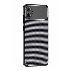 Samsung Galaxy A05 Kılıf Auto Focus Karbon Kapak - Siyah