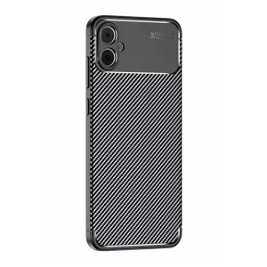 Samsung Galaxy A05 Kılıf Auto Focus Karbon Kapak - Siyah