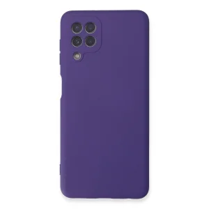 Samsung Galaxy A22 Kılıf Nano İçi Kadife Silikon - Mor