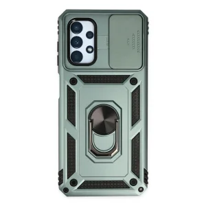 Samsung Galaxy A23 4g Kılıf Pars Lens Yüzüklü Silikon - Yeşil