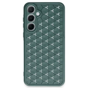 Samsung Galaxy A25 5g Kılıf Petek Silikon Kapak - Koyu Yeşil