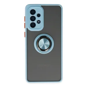 Samsung Galaxy A33 5g Kılıf Montreal Yüzüklü Silikon Kapak - Buz Mavi