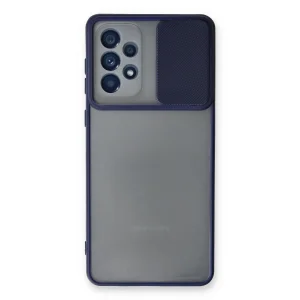 Samsung Galaxy A33 5g Kılıf Palm Buzlu Kamera Sürgülü Silikon - Lacivert