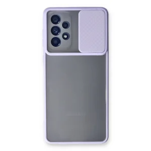 Samsung Galaxy A53 5g Kılıf Palm Buzlu Kamera Sürgülü Silikon - Lila