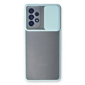 Samsung Galaxy A53 5g Kılıf Palm Buzlu Kamera Sürgülü Silikon - Turkuaz