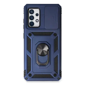 Samsung Galaxy A53 5g Kılıf Pars Lens Yüzüklü Silikon - Lacivert