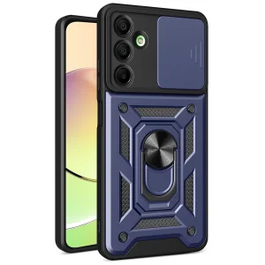 Samsung Galaxy A56 Kılıf Pars Lens Yüzüklü Silikon - Lacivert