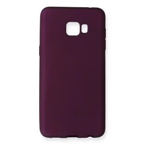 Samsung Galaxy C7 Pro Kılıf First Silikon - Mürdüm