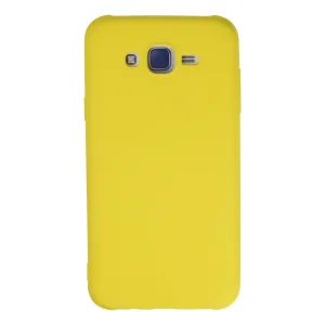 Samsung Galaxy J7 Kılıf Nano İçi Kadife Silikon - Sarı