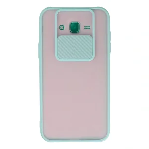 Samsung Galaxy J7 Kılıf Palm Buzlu Kamera Sürgülü Silikon - Turkuaz