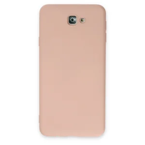 Samsung Galaxy J7 Prime Kılıf Nano İçi Kadife Silikon - Pudra
