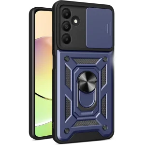 Samsung Galaxy M15 Kılıf Pars Lens Yüzüklü Silikon - Lacivert