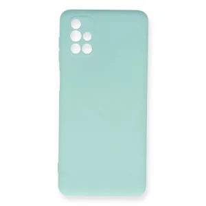 Samsung Galaxy M51 Kılıf Nano İçi Kadife Silikon - Turkuaz