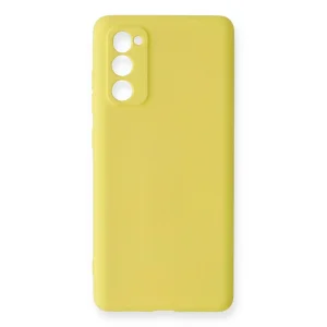 Samsung Galaxy S20 Fe Kılıf Nano İçi Kadife Silikon - Sarı