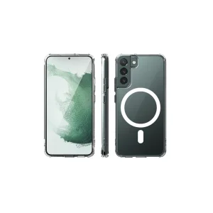 Samsung Galaxy S22 Kılıf Magneticsafe Şeffaf Silikon - Şeffaf