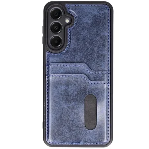 Samsung Galaxy S24 Fe Kılıf Sara Kartvizitli Deri Kılıf - Lacivert