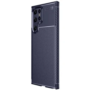 Samsung Galaxy S25 Ultra Kılıf Auto Focus Karbon Kapak - Lacivert