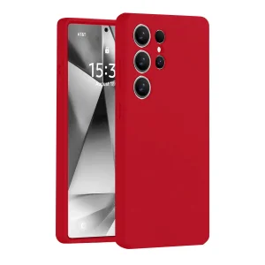 Samsung Galaxy S25 Ultra Kılıf Nano İçi Kadife Silikon - Kırmızı