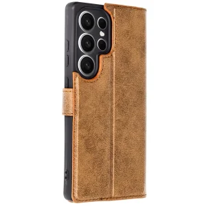 Samsung Galaxy S25 Ultra Kılıf Trend S Plus Kapaklı Kılıf - Taba