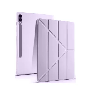 Samsung Galaxy X610 Tab S9 Fe Plus 12.4 Kılıf Kalemlikli Mars Tablet Kılıfı - Lila