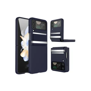 Samsung Galaxy Z Flip 4 Kılıf Belt Flip Kapak - Lacivert
