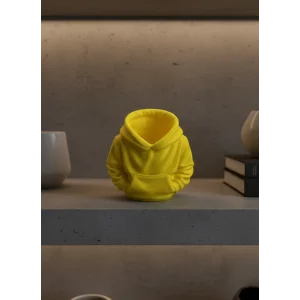 Sarı Hoodie Kalemlik 10x10 cm Masa Üstü Düzenleyici