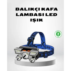 Şarj Edilebilir LED Kafa Feneri – 4 Işık Modu, IPX5 Su Geçirmez, Hareket Sensörlü