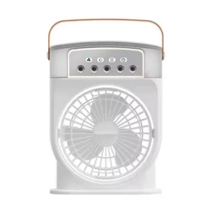 Şarjlı 600 Ml Su Hazneli Taşınabilir Masaüstü Vanilatör  Güçlü Fan Ve 2000 Mah Pil Beyaz