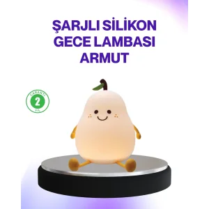 Şarjlı Armut Masa Lambası Renk Değiştiren LED Gece Işığı