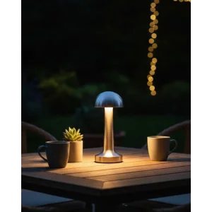 Şarjlı Kablosuz Mantar Masa Lambası Dokunmatik 3 Renk LED Modern Tasarım