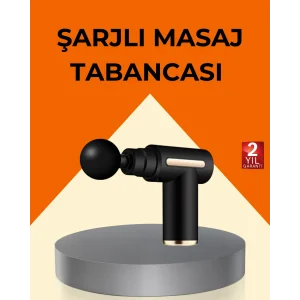 Şarjlı Kas Masaj Aleti 6 Kademe 4 Başlık Derin Doku EMS Titreşim Sporcu Masaj Tabancası