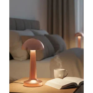 Şarjlı Mantar Masa Lambası 3 Seviyeli Dokunmatik LED USB Şarj Özellikli