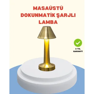 Şarjlı Masa Lambası 3 Işık Modu Kademesiz Karartma Metal Gövde