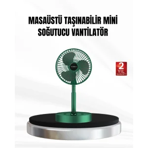 Şarjlı Mini Fan Katlanabilir 3 Hız Ayarlı Taşınabilir Tasarımlı