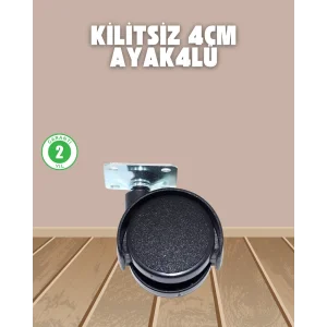 Sehpa ve Ekipmanlar İçin Kilitsiz 4 cm Ayak 4’lü