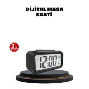 Sensörlü Dijital Masa Saati Alarm ve Sıcaklık Göstergeli
