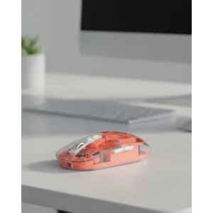 Sessiz Tıklamalı Şeffaf Mouse Bluetooth ve USB Uyumlu