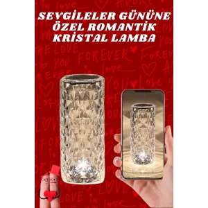 Sevgililer Günü İçin Hediye Kristal Lamba Sevgiliye Hediye USB Şarjlı Gece Lambası