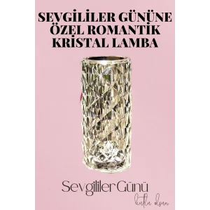 Sevgililer Gününe Özel Romantik Kristal Gece Lambası Sevgiliye Hediye
