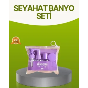 Seyahat Banyo Seti 5 Parça Şeffaf Taşıma Çantalı 30 ml
