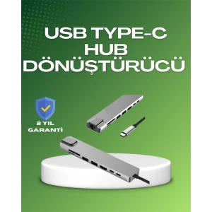 Seyahat Dostu 8‑in‑1 Hub – Şarj & Veri & Video & Ağ için Eksiksiz Çözüm